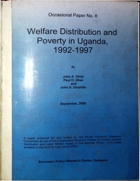 Welfare Distribution and Poverty in Uganda, 1992-1997
